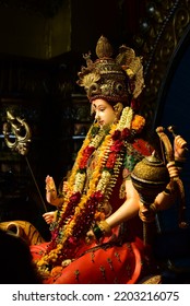 Idol Statue Of Goddess Maa Durga In Navratri Festival, Indian Festival