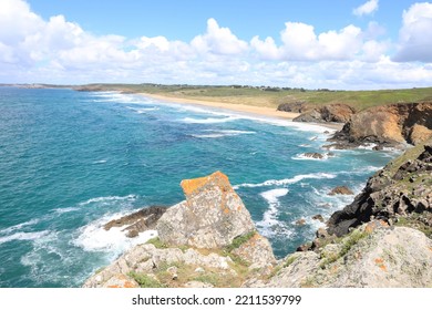 Idyllic Atlantic Coast In Crozon Peninsula, Finistère, Brittany, France