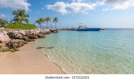 Idyllic Beach In Curacao, Leeward Islands.