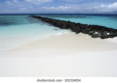 Idyllic Beach In New Caledonia, Amedee Lighthouse Beach