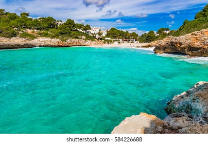 Idyllic Beach Turquoise Blue Water Cala Stock Photo 584226688 ...