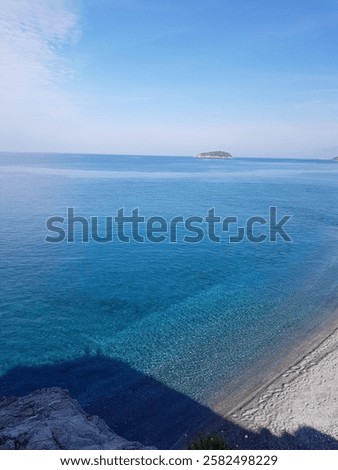 Similar – Image, Stock Photo Idyllic coastal landscape with waterfall