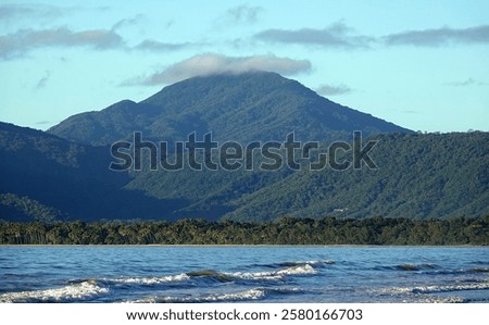 Similar – Image, Stock Photo Idyllic coastal landscape with waterfall