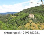 Idyllic hillside near Brioude in Haute-Loire, Auvergne, France