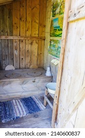 Idyllic Interior In An Old Outhouse