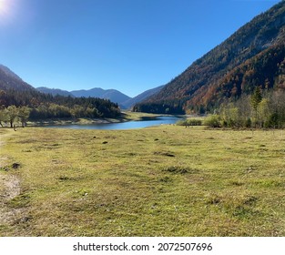 Idyllic lakes in Reit im Winkl, Bavaria, Germany, in autumn