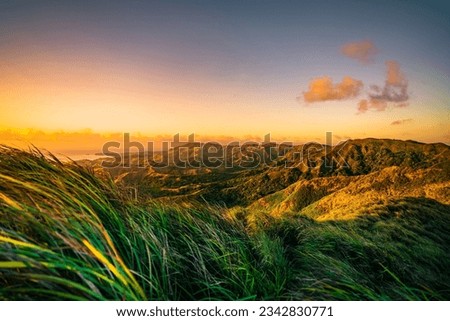 Similar – Image, Stock Photo Golden sunset hues over tranquil ocean waters