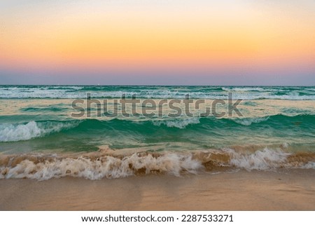 idyllic nature sunrise seascape. photo of nature sunrise. nature sunrise at beach.