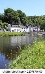 Idyllic Châteauneuf-du-Faou With The River Aulne In Finistère, Brittany, France