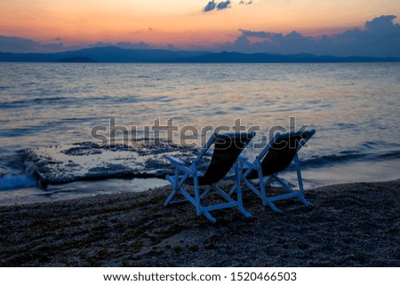 Similar – Image, Stock Photo sunbeds Relaxation Calm