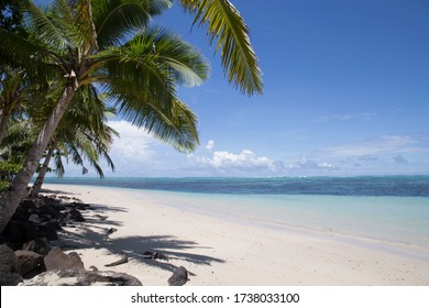 Idyllic Tropical Sandy Beach Of The South Pacific Islands