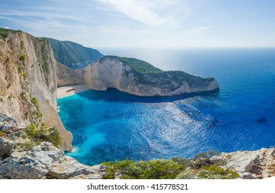 Idyllic View Of Beautiful Navagio Shipwreck  Beach On Zakynthos Island In Greece Ultra High Resolution 92 MP