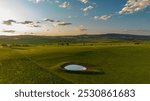 Idyllic view of the landscape in Bathurst, NSW, Australia. Drone 4K