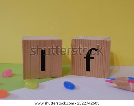 If, assumption, cube, block, background, eye-catching image, simple