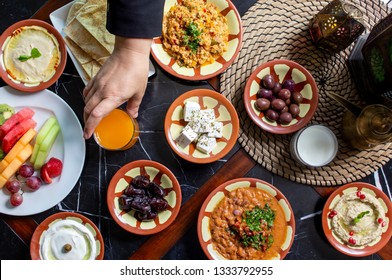 Iftar or Suhoor served in Ramadan