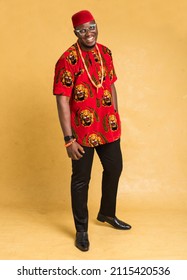 Igbo Traditionally Dressed Business Man Standing in Stylish Pose