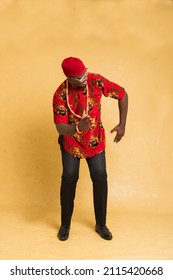 Igbo Traditionally Dressed Business Man Standing Dancing Elegantly