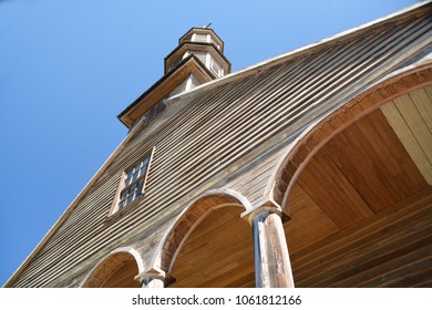 The Iglesia Jesús Nazareno, In Aldachildo On Lemuy Island, Covered With Native Wooden Shingles Is One Of The Churches Of Chiloé In Chile's Chiloé Archipelago