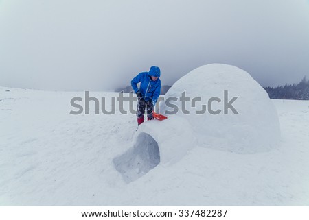igloo building in the high mountain