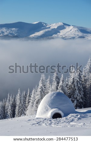 igloo in the high mountain