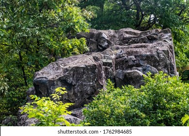 Igneous Rock Formation In Interstate State Park Formed During The Ice Age. In Taylors Falls, Minnesota USA.