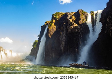 Iguacu Iguazu falls national park stunning views, waterfalls, cascades, cataratas, jungles Brazil - Powered by Shutterstock