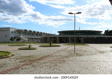 IGUATU, BRAZIL - JULY 15, 2021: Academic Buildings On The University Campus With Square On A Sunny Day With No People.