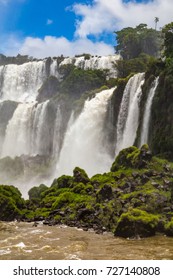 Iguazu Falls, between Argentina and Brazil.