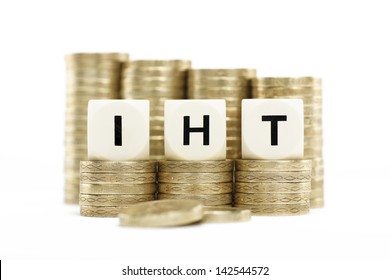 IHT (Inheritance Tax) On Gold Coins With A White Background