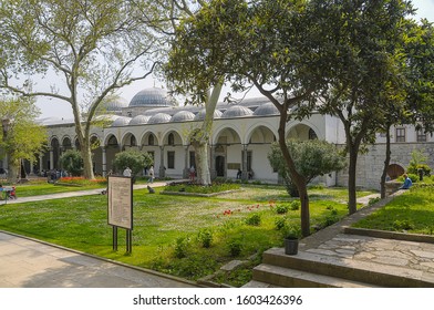 IIstanbul, Turkey - May 05, 2009: General view of some gardens inside the Topkapi Palace in the historic city center