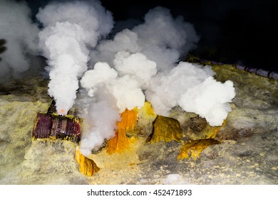 Ijen volcano, East Java, Indonesia, January 2016