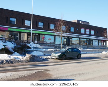 Ikaalinen, Finland - March 16 2022: Documentary Of Everyday Life And Place. Street View At Ikaalinen In Winter.