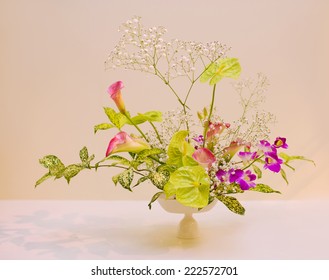 Ikebana. Flower Arrangement.