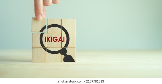 IKIGAI Japanese Concept. Reason for being and a sense of your own purpose in life. The japanese secret of happiness  finding through intersection between passion, mission, vocation and profession.