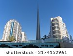 Ilan Ramon Square and residential high-rise buildings in Ashdod