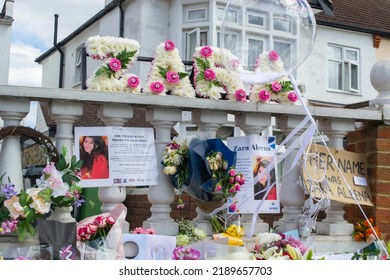 ILFORD, LONDON, ENGLAND- 2nd July 2022: Memorial To Zara Aleena At The Site Where She Was Murdered Near Home In Ilford