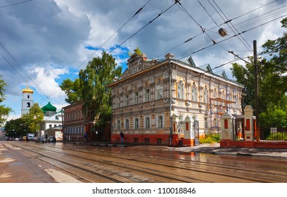 Ilinskaya Street In History District Of Nizhny Novgorod. Russia