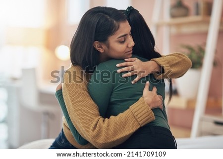 Ill always be here to support her. Cropped shot of two young women embracing each other at home.
