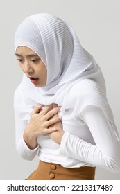 Ill Muslim Woman With Acid Reflux Or Gerd Symptoms