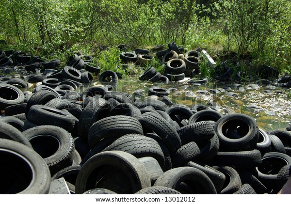Illegal tire\
dump