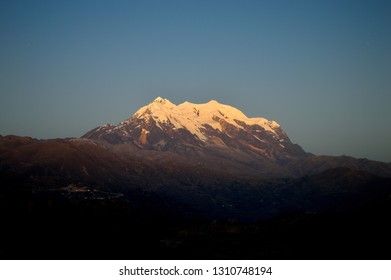 Illimani Mountain With Clear Sky