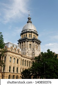 The Illinois State Capitol Building In Downtown Springfield.