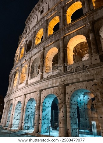 Similar – Image, Stock Photo Illuminated Colosseum at night, long exposure.