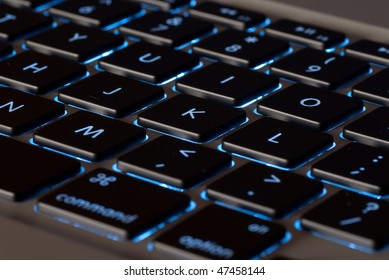 Illuminated computer keyboard