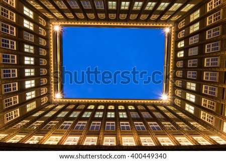 Similar – Image, Stock Photo courtyard chile house