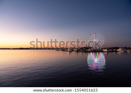 Similar – Foto Bild Sonnenuntergang im Hamburger Hafengebiet.