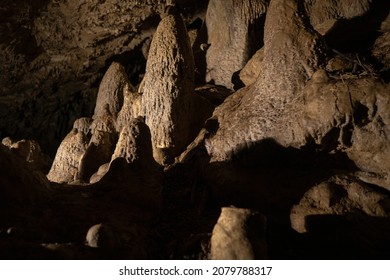 Illuminated Glow Worm Sky In Dark Cave, Waipu Caves, North Island, New Zealand