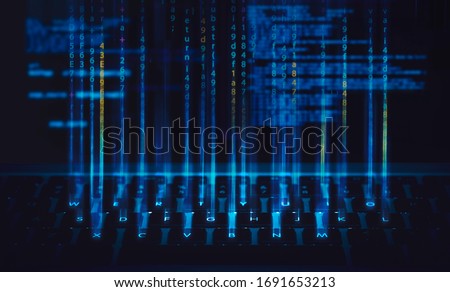 illuminated keyboard and  floating code 