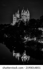 Illuminated Limburg Cathedral By Night.