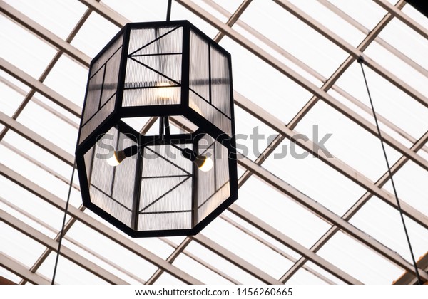 Illuminated Modern Design Octagonshaped Lamp Metal Stock